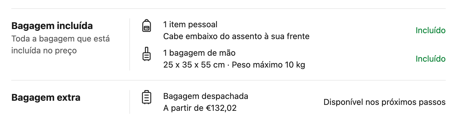 Bolsa feminina é considera bagagem de mão?